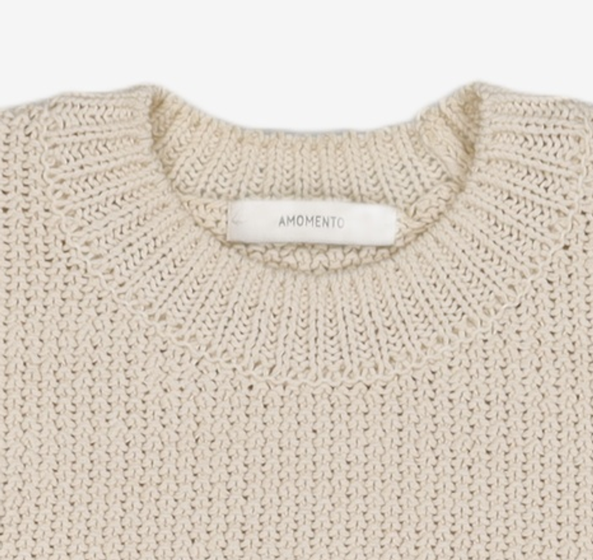 아모멘토(AMOMENTO) BALLOON SLEEVE KNIT TOP_ECRU 0