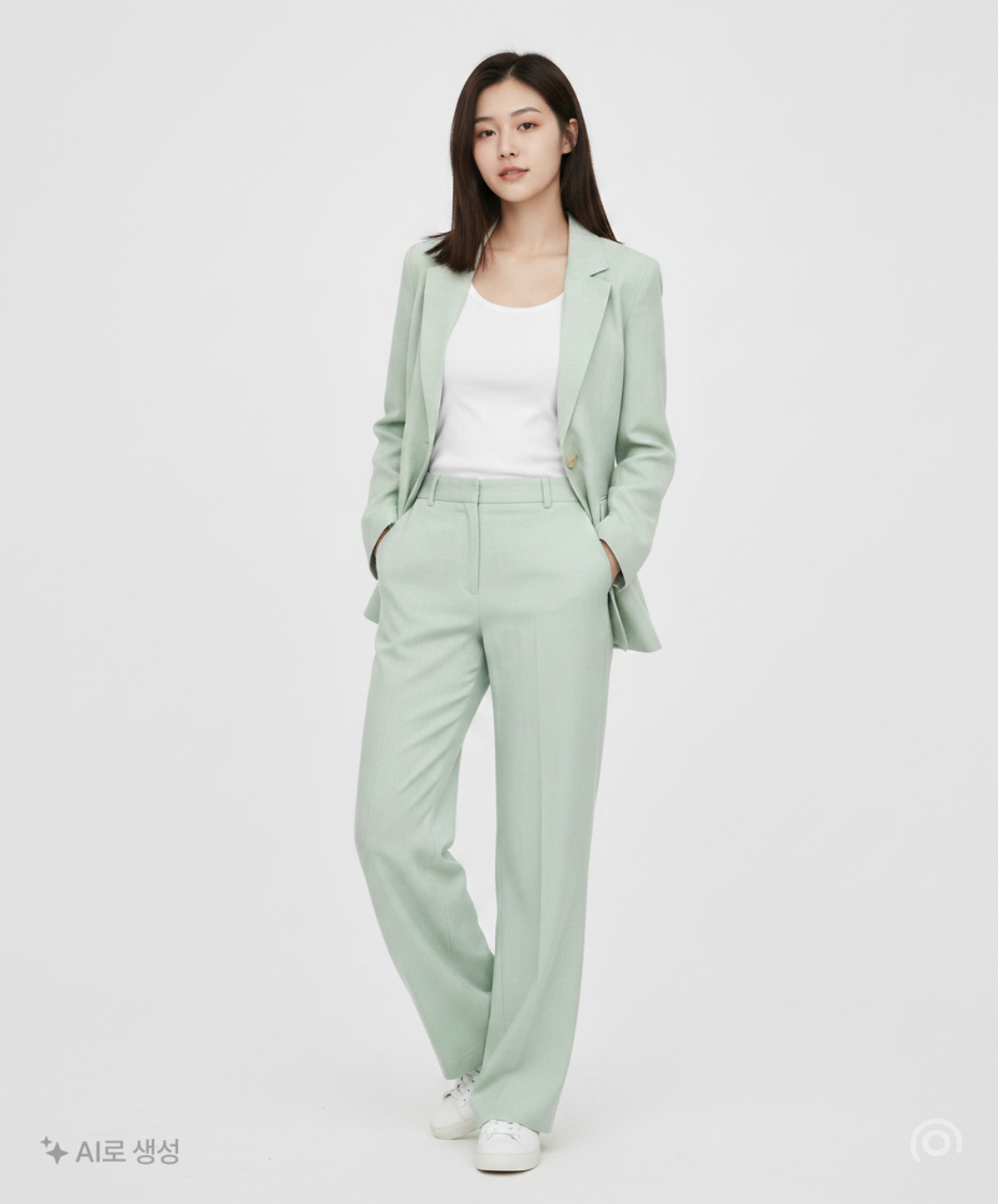 미쏘(MIXXO) [쏘미쏘자켓]폴리 테일러드 일자핏 싱글자켓 MIWJKB50PG S