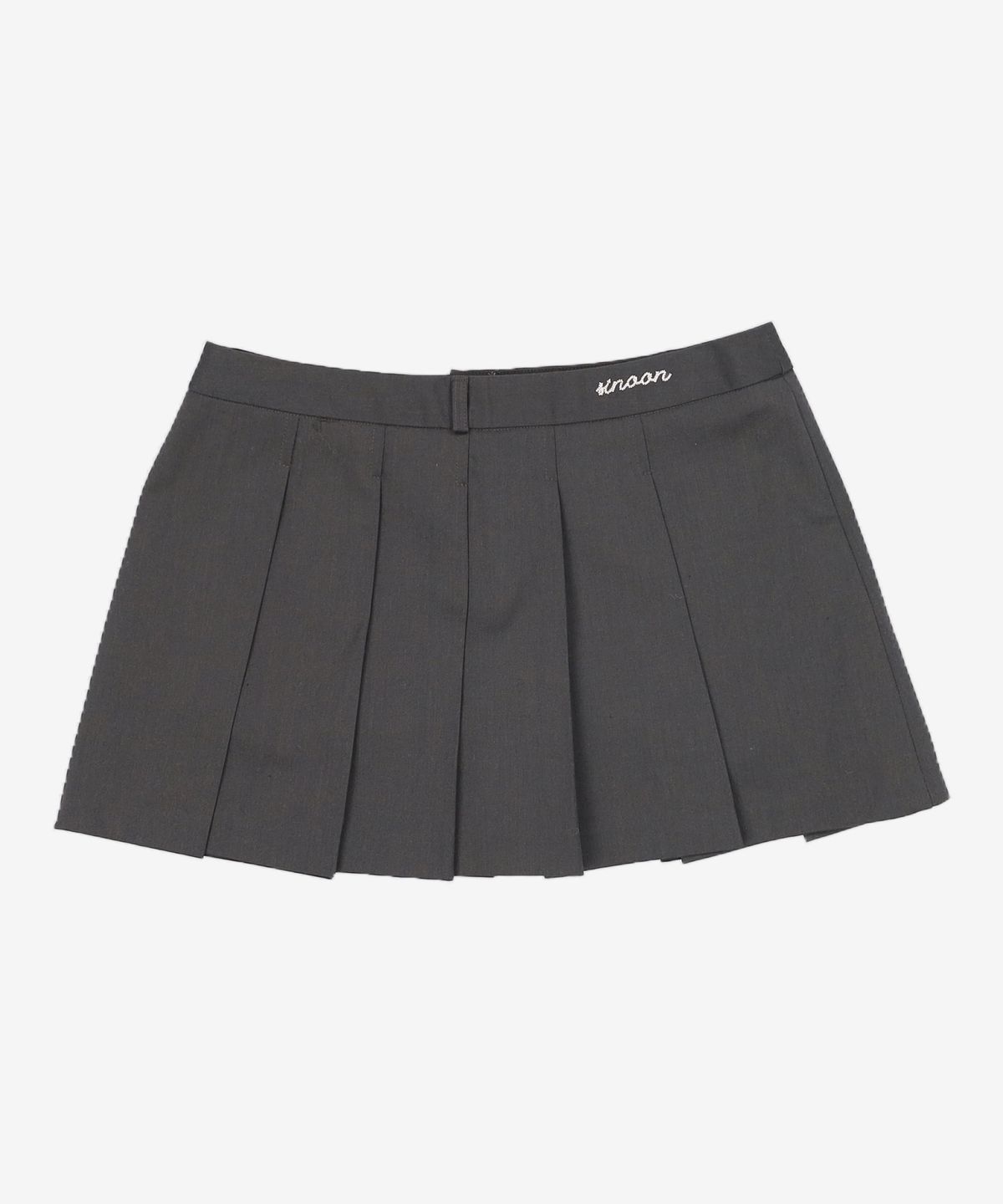 시눈(SINOON) Low-Waist Pleated Mini Skirt (Grey) S