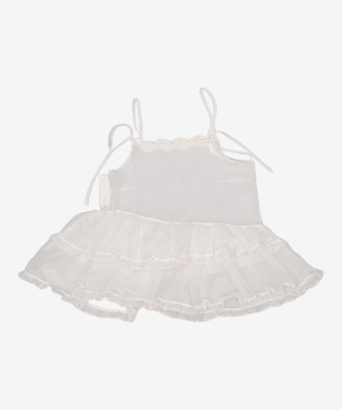 시눈(SINOON) Rose Lace Sheer Dress (White) FREE