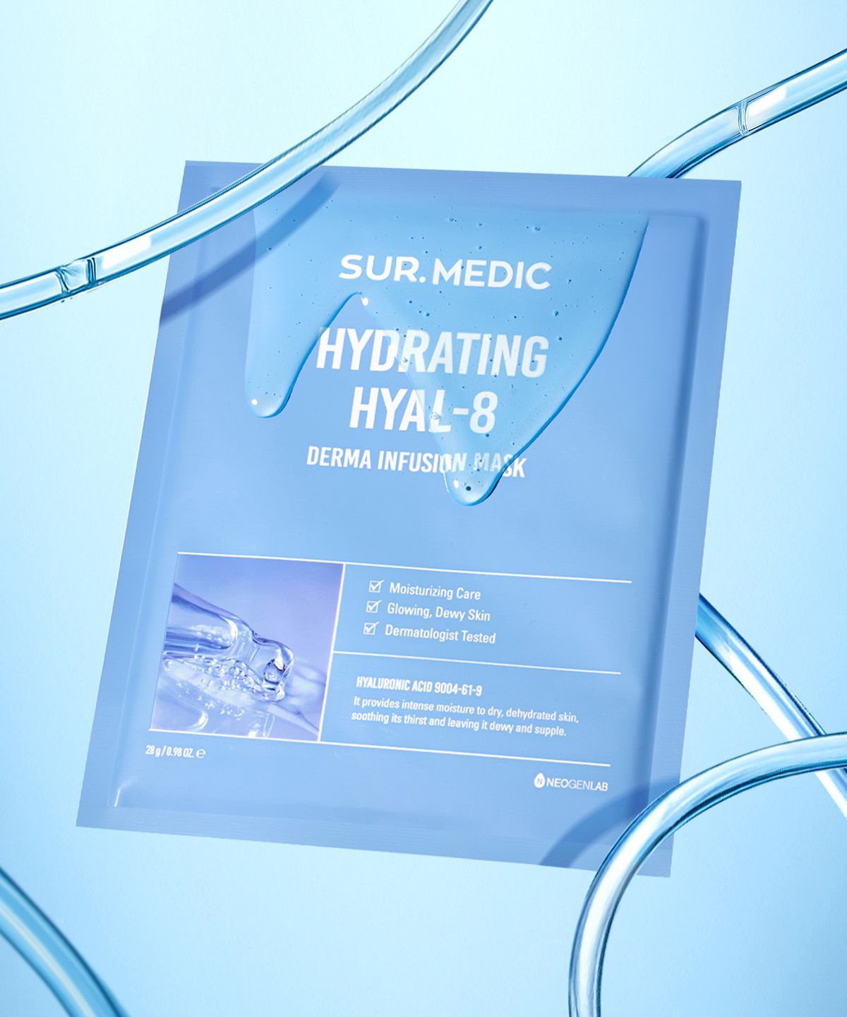 써메딕(SURMEDIC) 8중 히알루론산 수분강화 레이어링 리오셀시트 더마 인퓨젼마스크 하이드레이팅 히알-8 28g*10매입