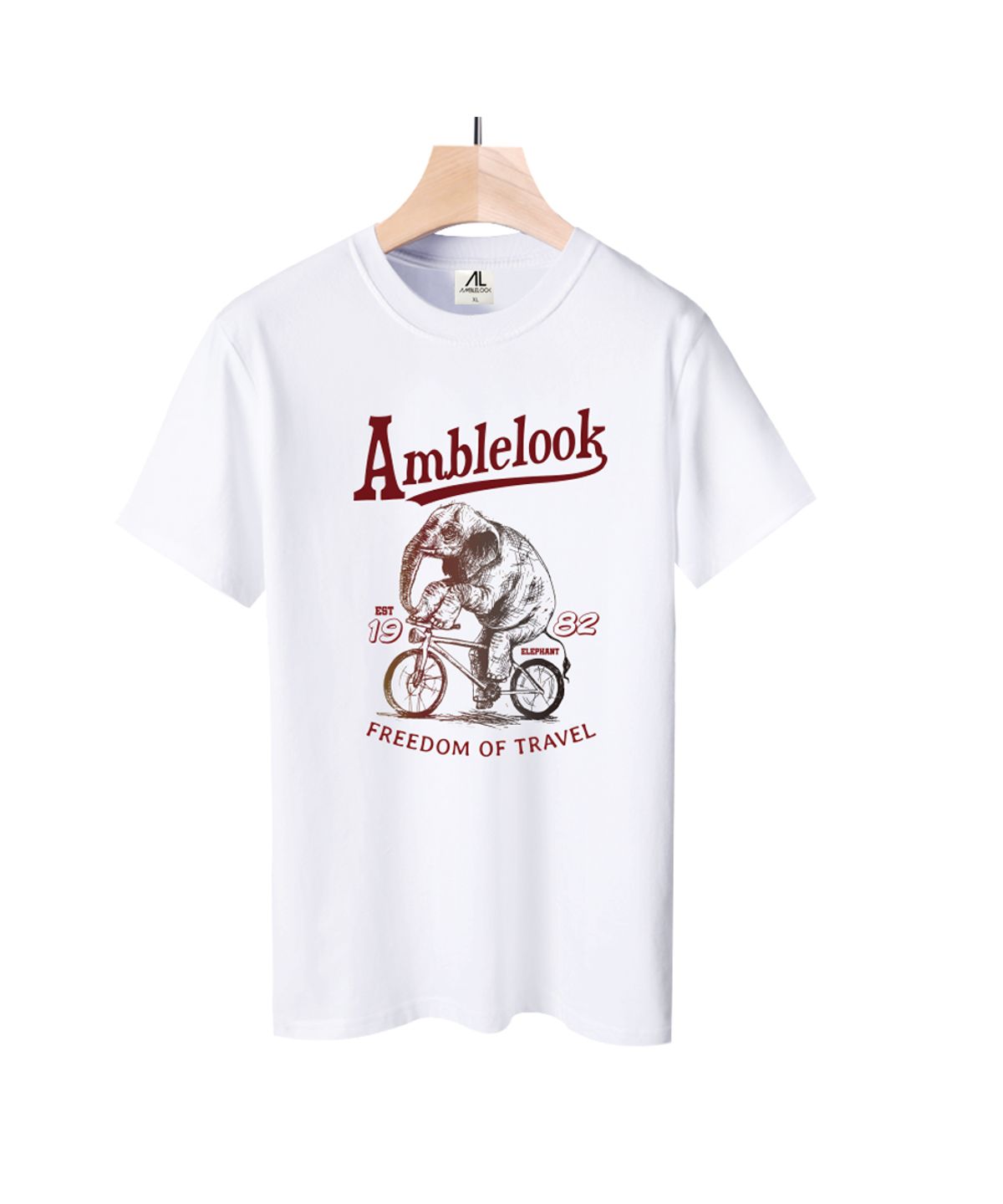 엠블룩(AMBLELOOK) 프리미엄 면스판 반팔티셔츠 ELEPHANT (4color)