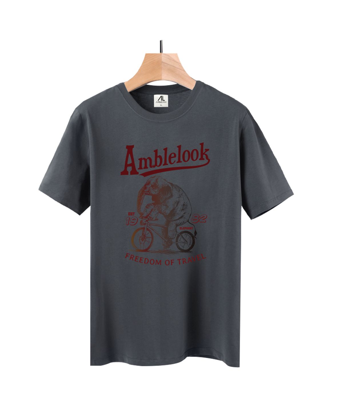 엠블룩(AMBLELOOK) 프리미엄 면스판 반팔티셔츠 ELEPHANT (4color)