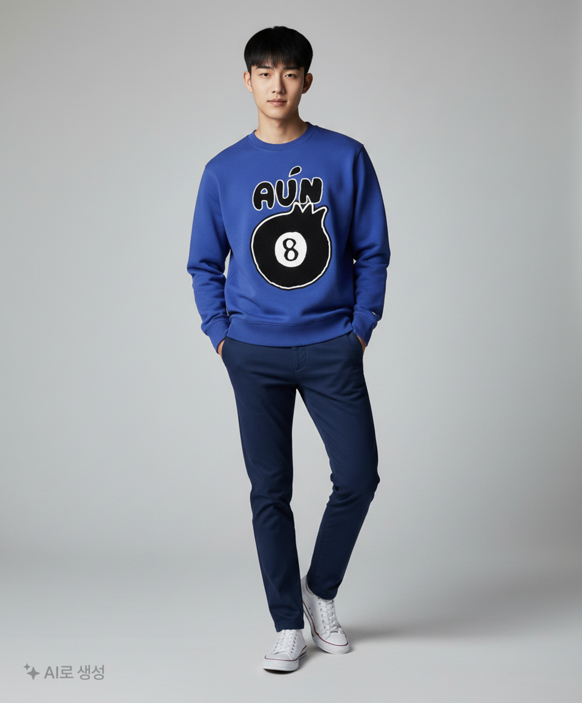 팀코믹스(TIMCOMIX) 8 BALL CREWNECK BLUE M