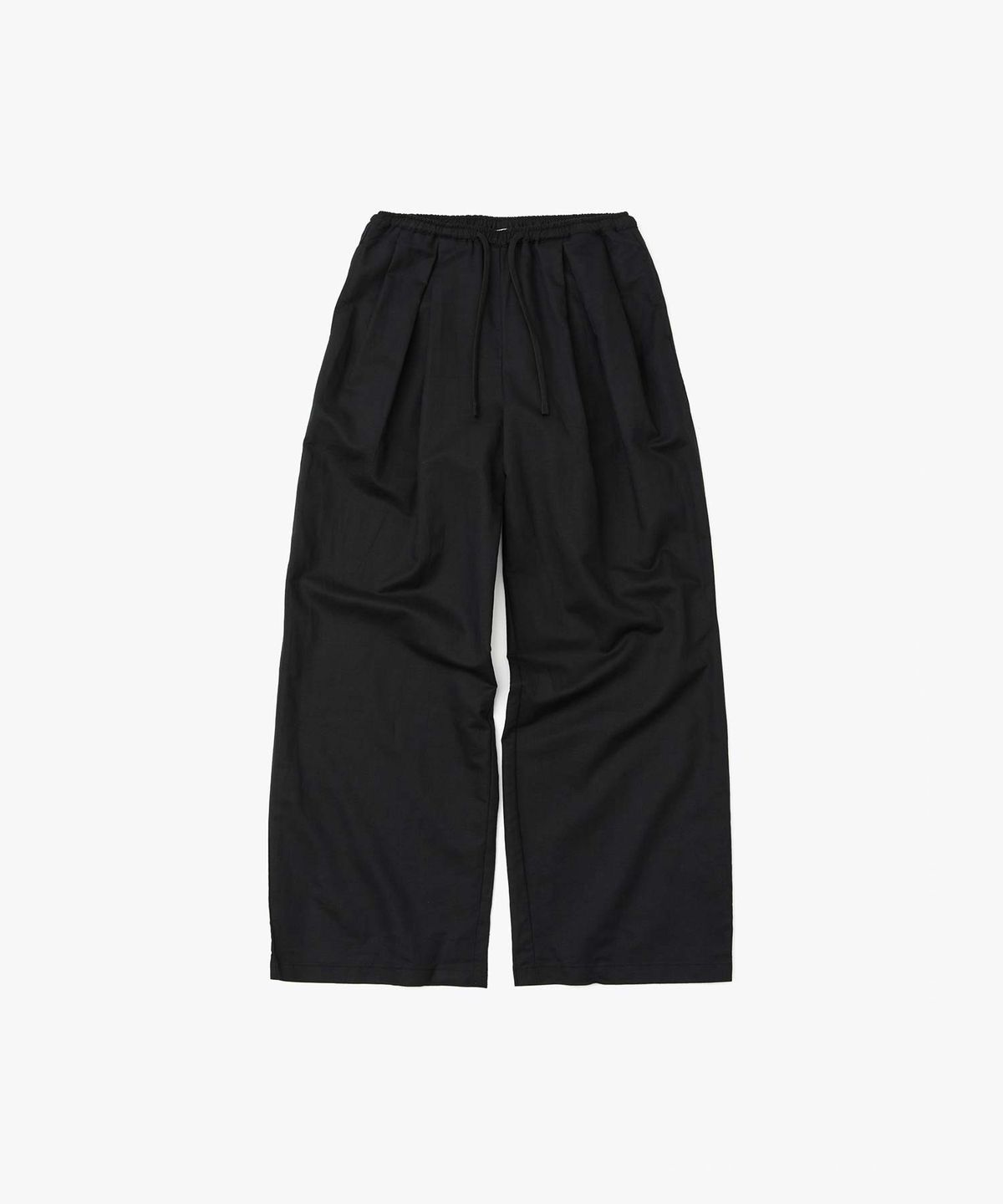 에이킷(AKEIT) Two-Tuck Linen Like Pants_Black