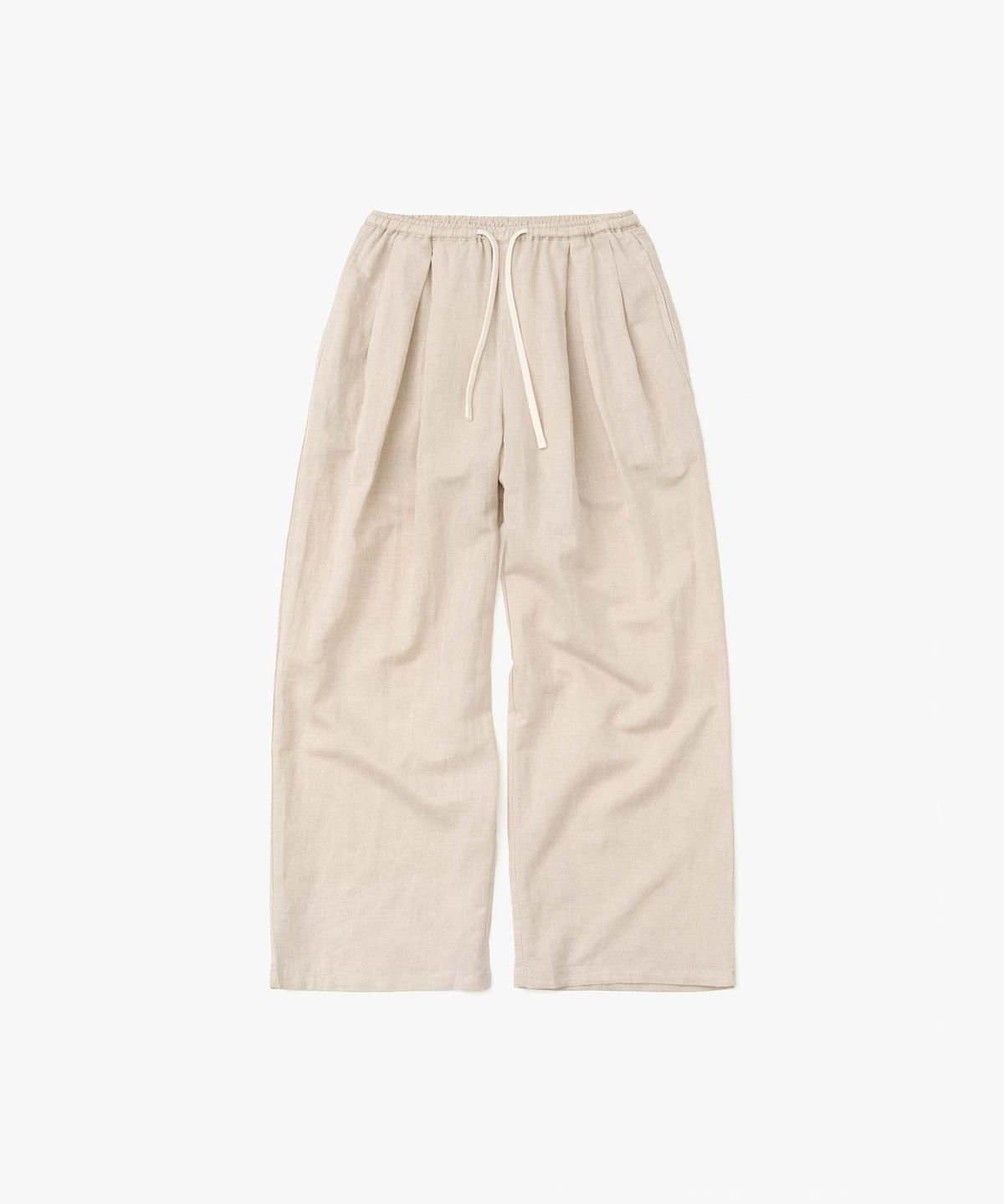에이킷(AKEIT) Two-Tuck Linen Like Pants_Ivory