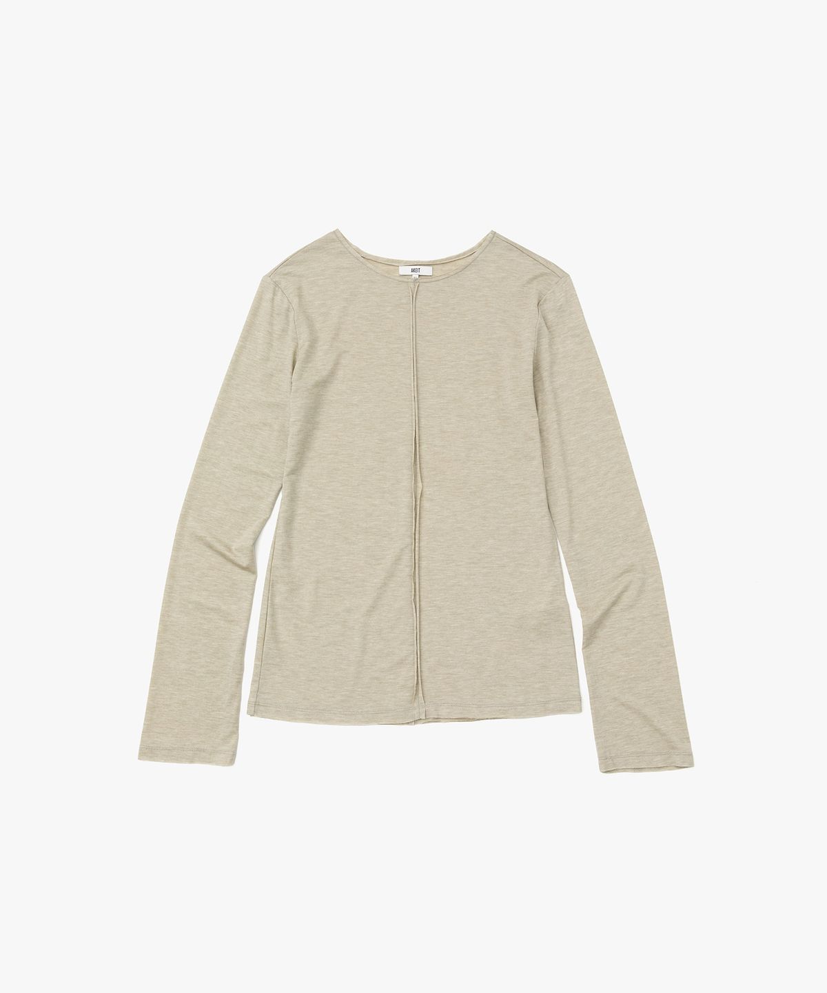 에이킷(AKEIT) Cut Off Long Sleeve Tee_Beige