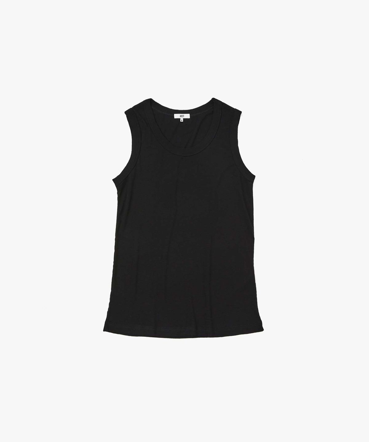 에이킷(AKEIT) Sheered Cut Off Sleeveless_Black