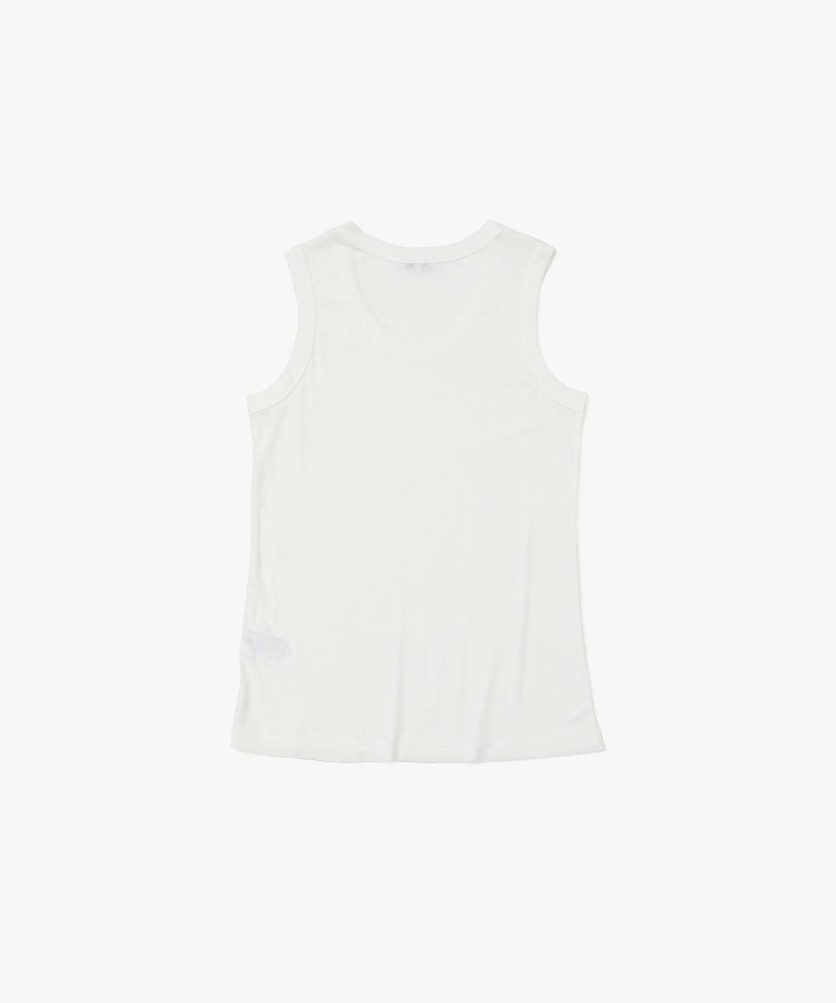 에이킷(AKEIT) Sheered Cut Off Sleeveless_White