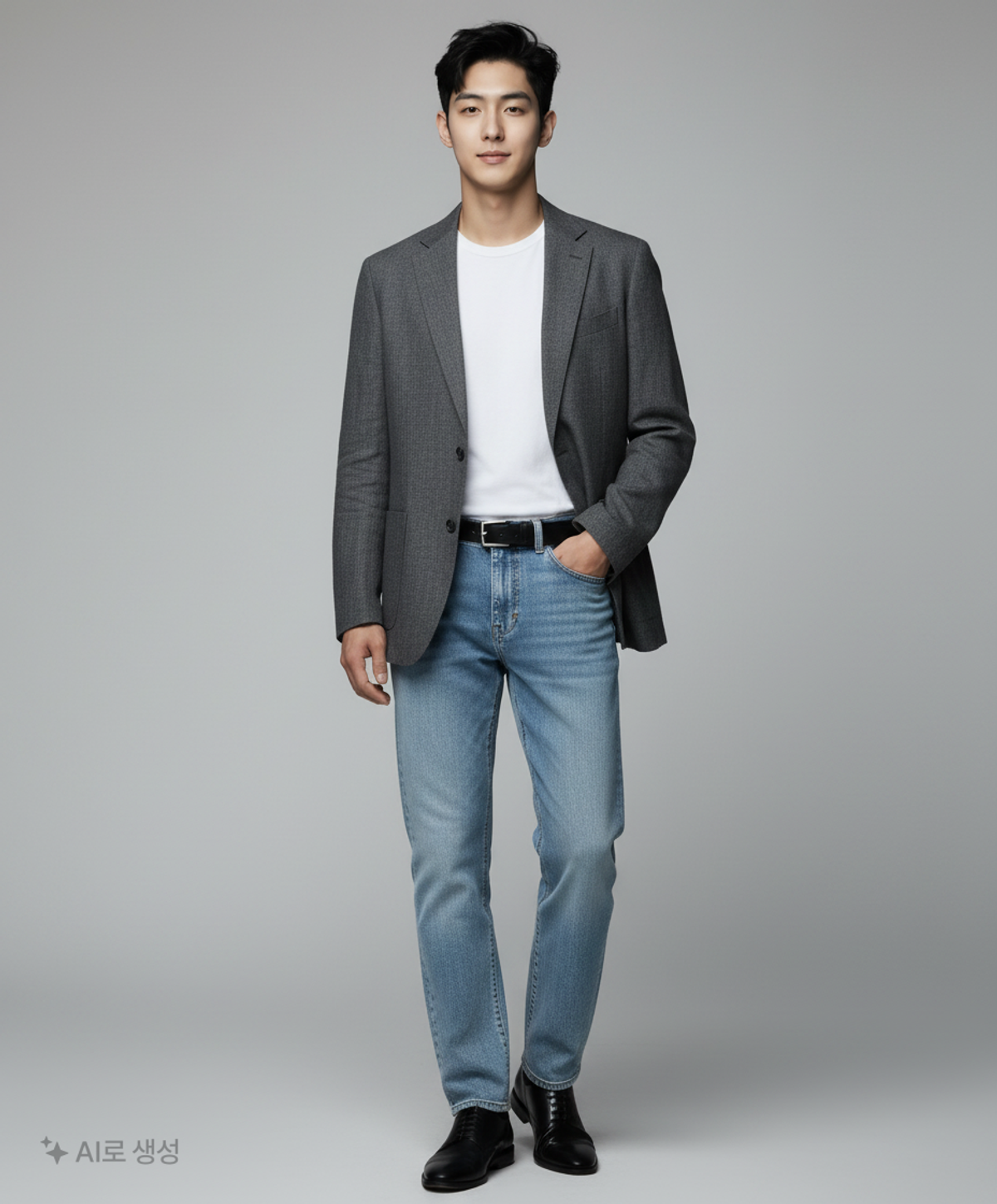 가먼트레이블(GARMENT LABLE) [피스워커x가먼트레이블]Garment Worker Tapered Crop Jeans / Tapered (Greyish Blue) L