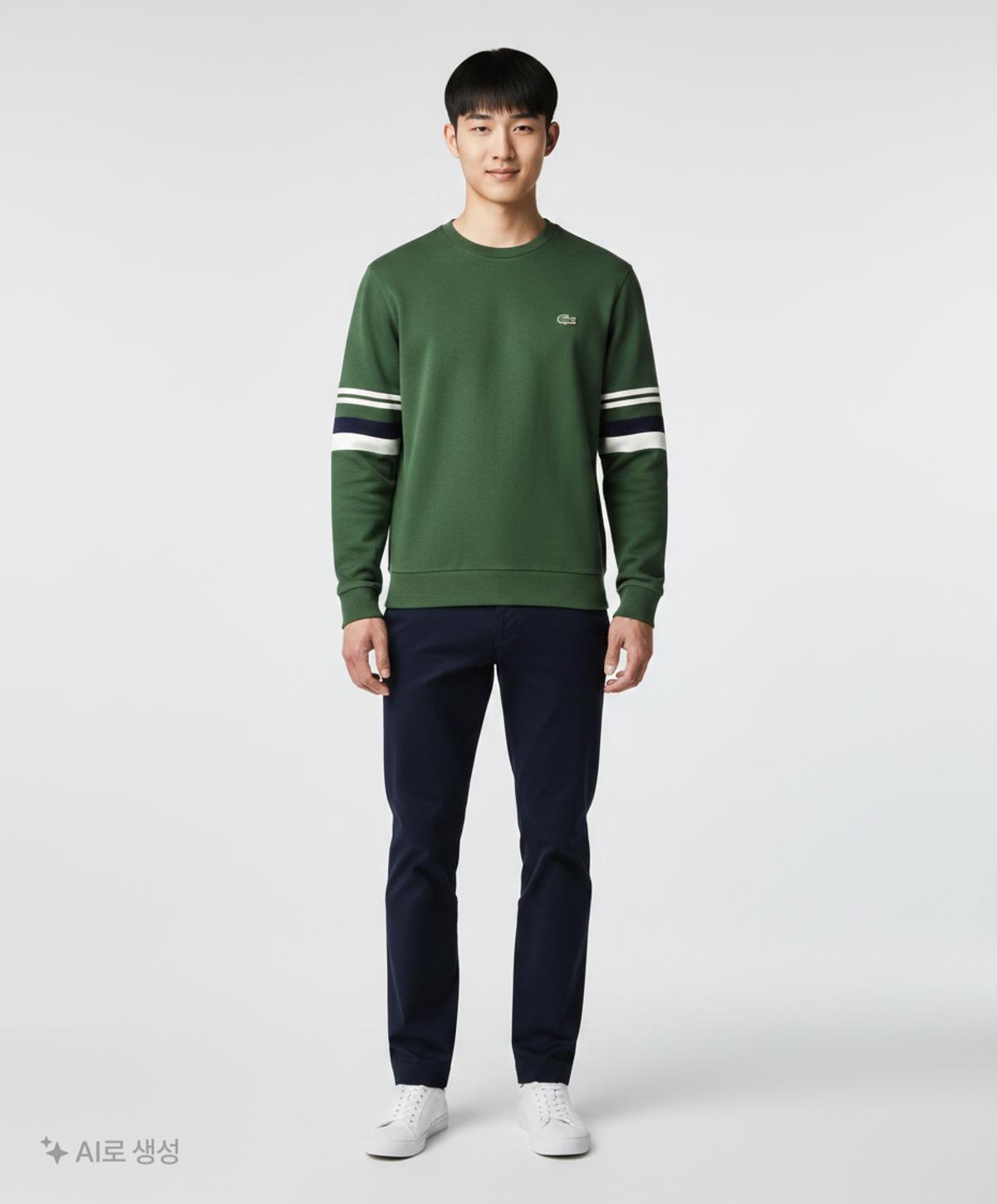 라코스테(LACOSTE) 남성 오토만 컬러블록 맨투맨 SH151E-53G 132 95
