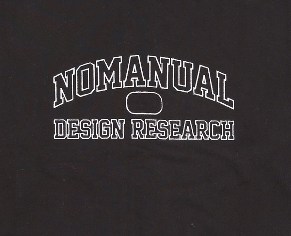 노매뉴얼(NOMANUAL) STITCH LOGO SWEATSHIRT - BLACK XL