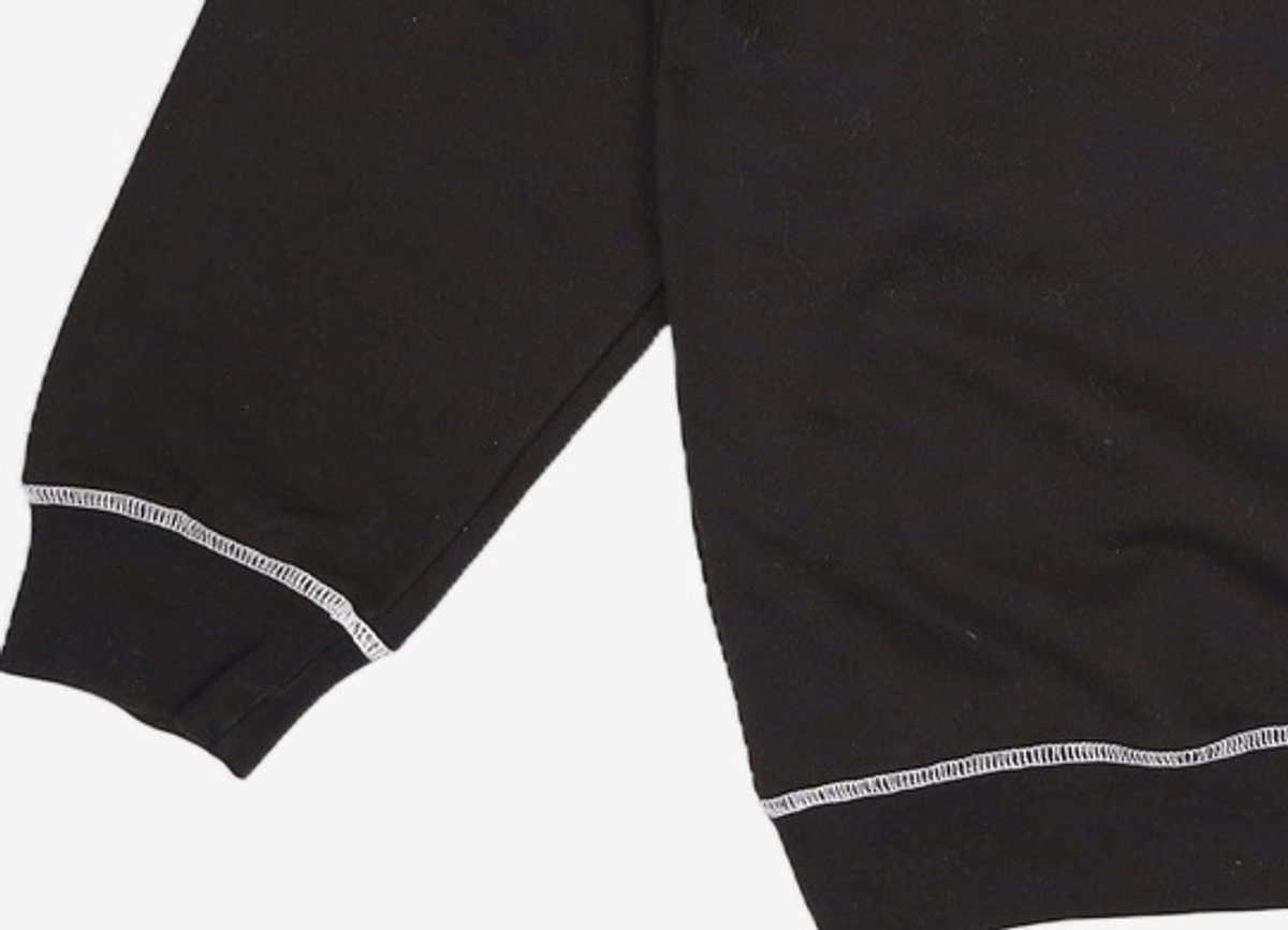 노매뉴얼(NOMANUAL) STITCH LOGO SWEATSHIRT - BLACK XL