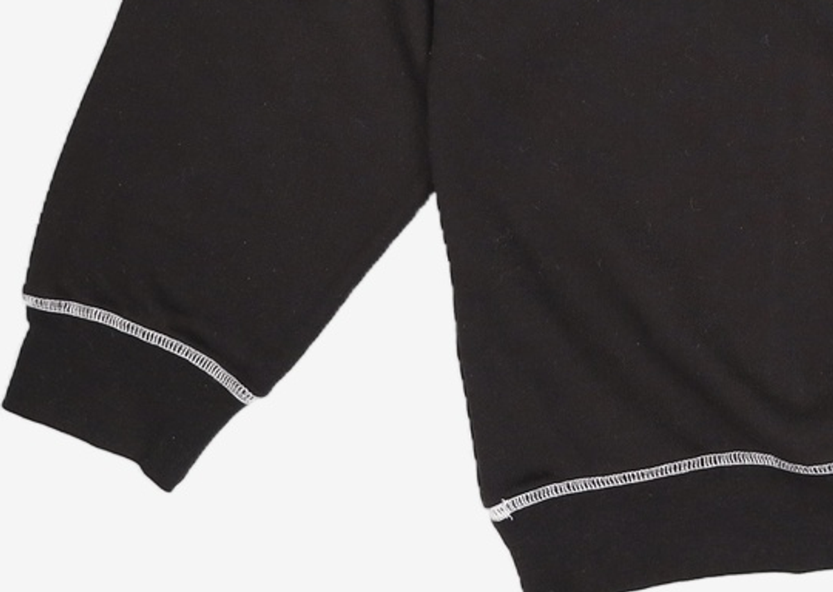 노매뉴얼(NOMANUAL) STITCH LOGO SWEATSHIRT - BLACK XL