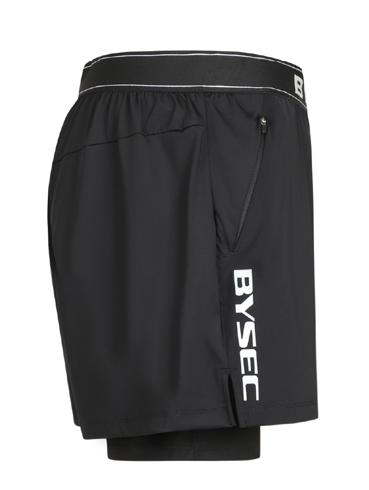 바이젝(BYSEC) [SET] 프로머슬 기능스판 컬래버로고 숏슬리브_2 Color + 우븐스판 메인로고 브레이커 쇼츠