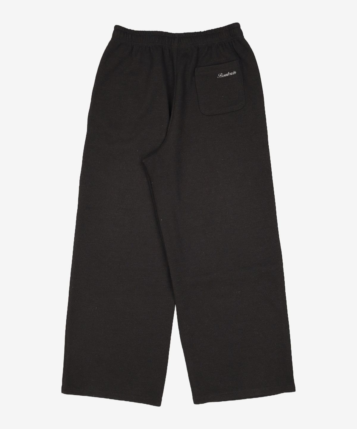 본투윈(BORN TO WIN) W KNIT LIKE SEMI WIDE PANTS [BLACK] 2