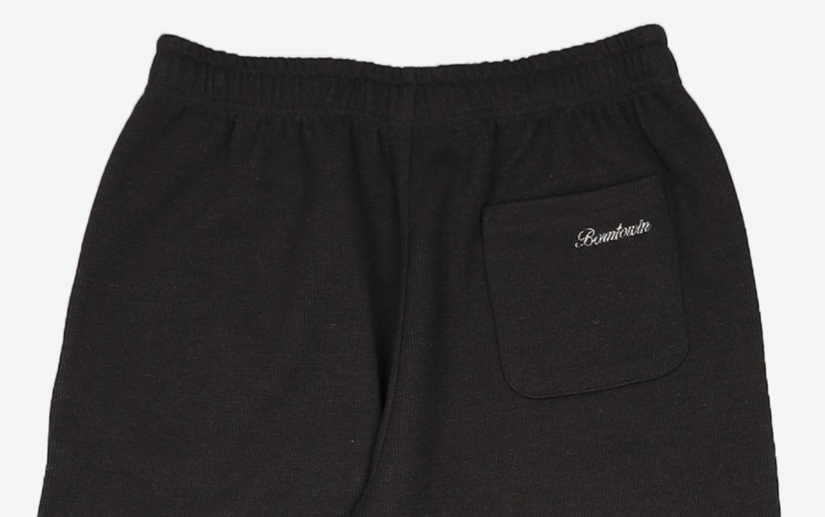 본투윈(BORN TO WIN) W KNIT LIKE SEMI WIDE PANTS [BLACK] 2