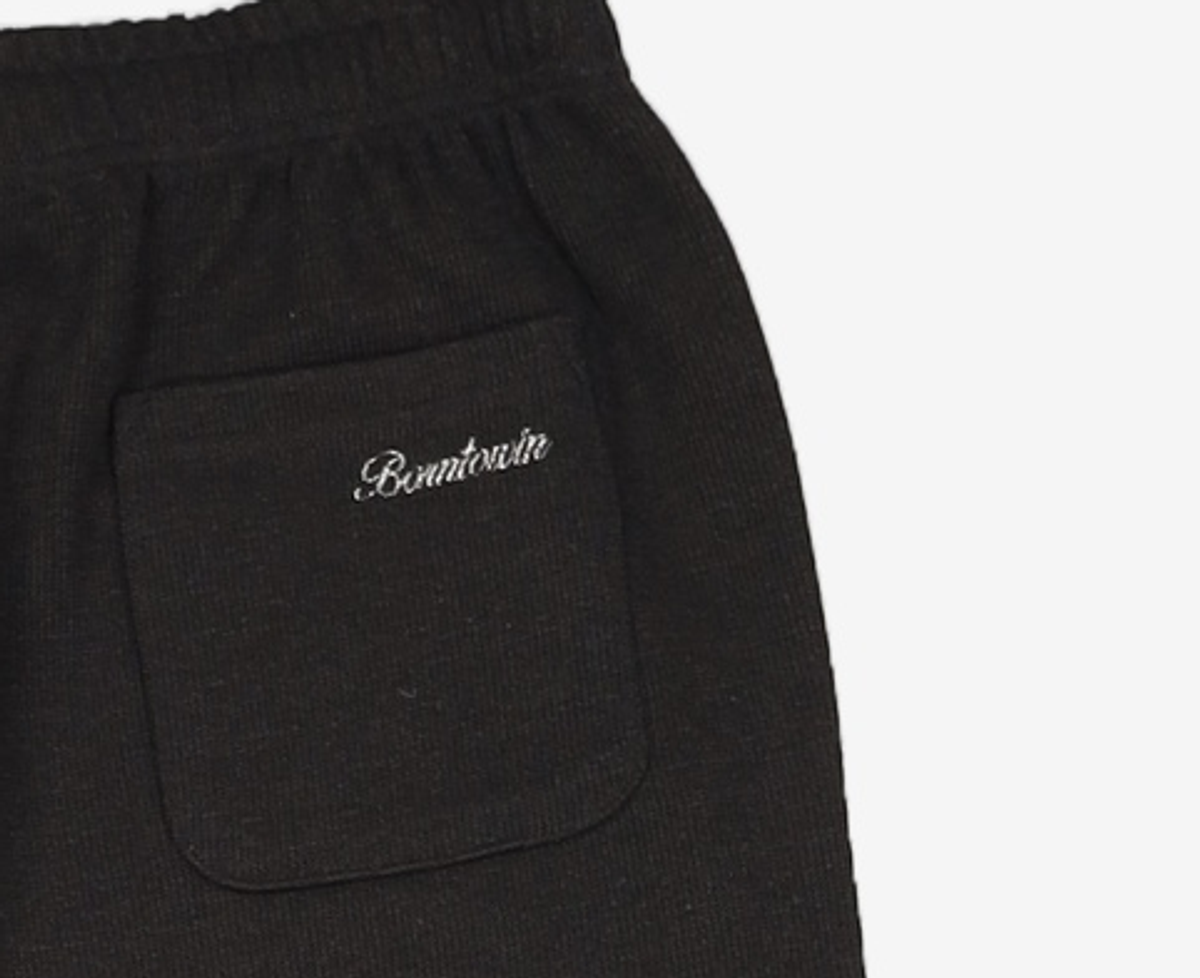본투윈(BORN TO WIN) W KNIT LIKE SEMI WIDE PANTS [BLACK] 2