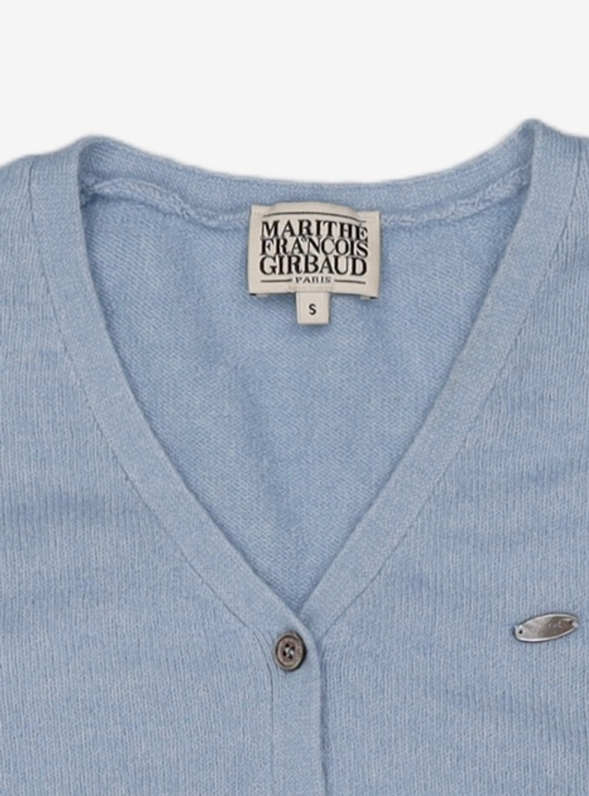 마리떼 프랑소와 저버(MARITHÉ + FRANҪOIS GIRBAUD) W V-NECK CROP CARDIGAN sky blue S