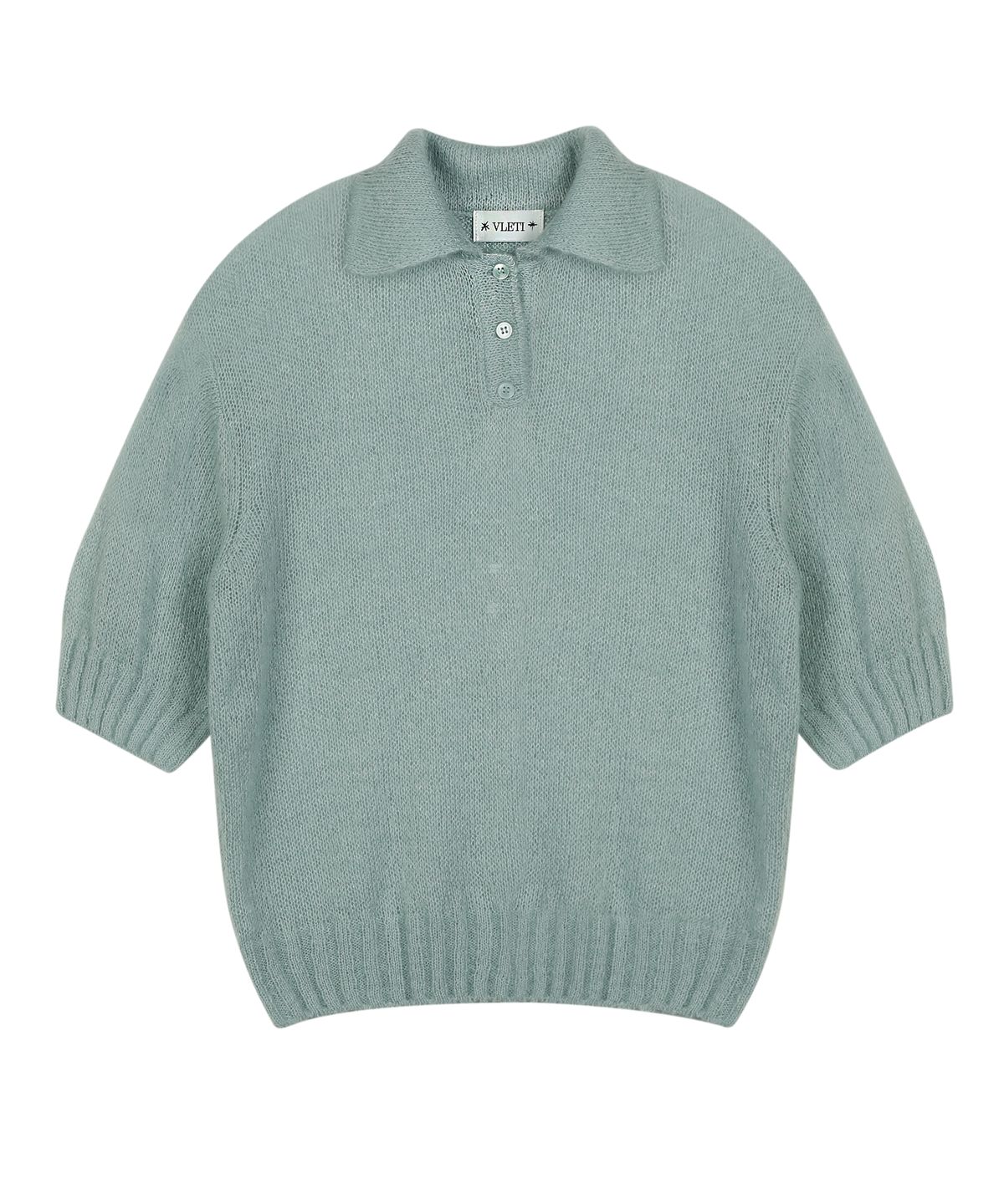 블레티(VLETI) Button Collar Half Knit (Mint)
