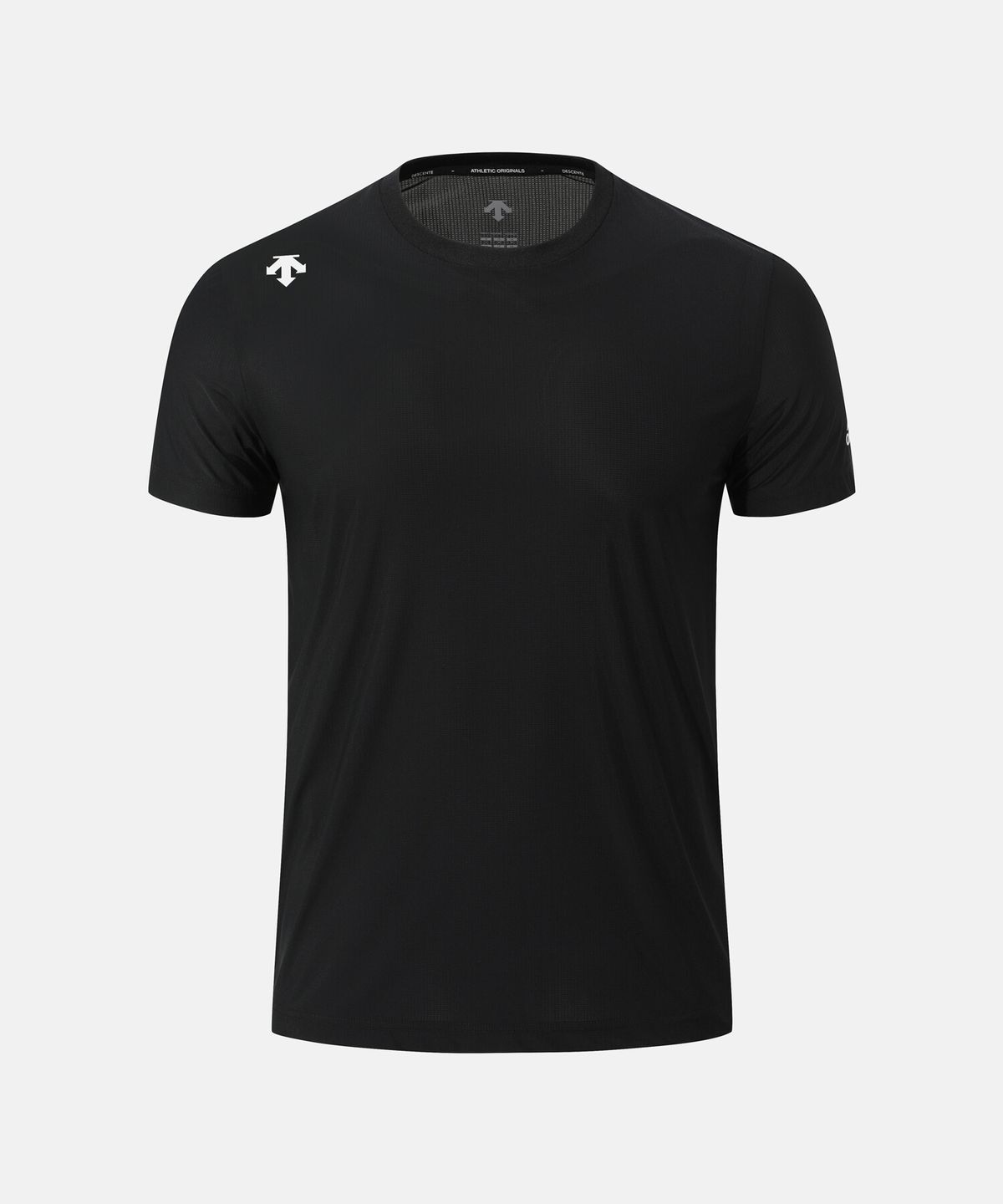 데상트(DESCENTE) 경량 메쉬 반팔 티셔츠 블랙 SR323RTS76