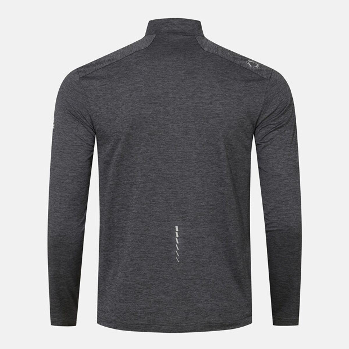 데상트(DESCENTE) 퀵드라이 흡습속건 하프집 긴팔 티셔츠 차콜 그레이 SR323RTL72