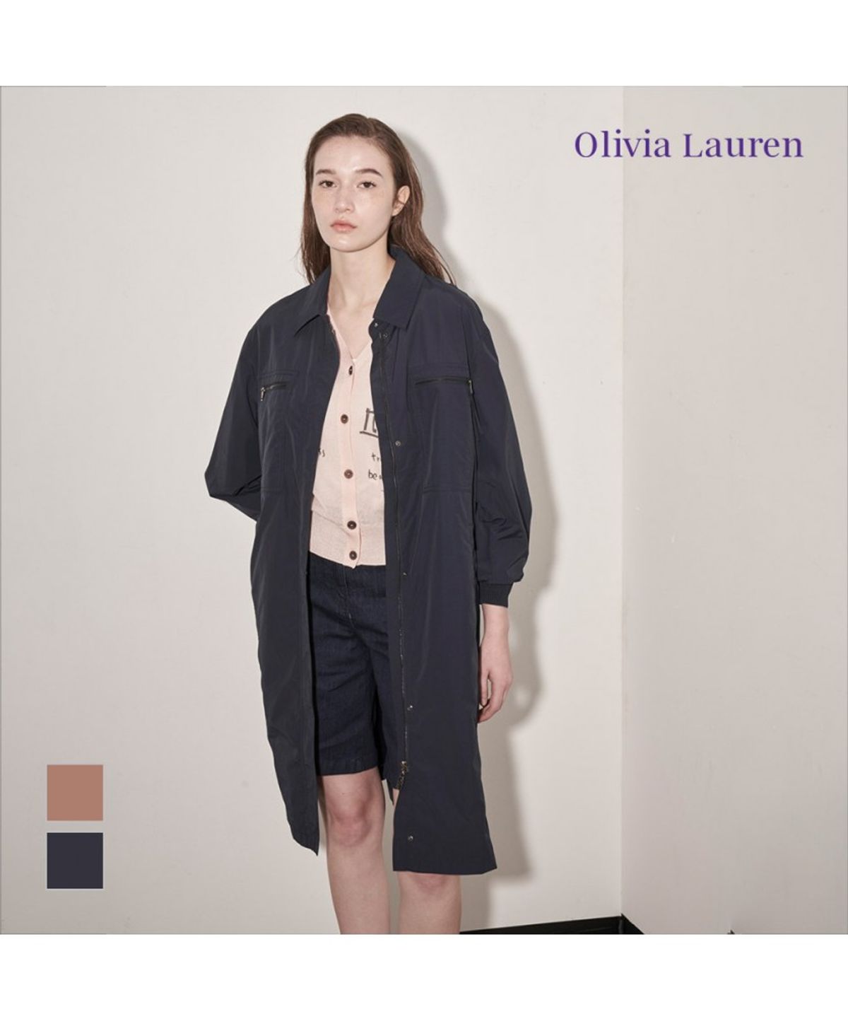 올리비아로렌(OLIVIALAUREN) 볼륨 슬리브 카라 자켓_VOCFU5F8111