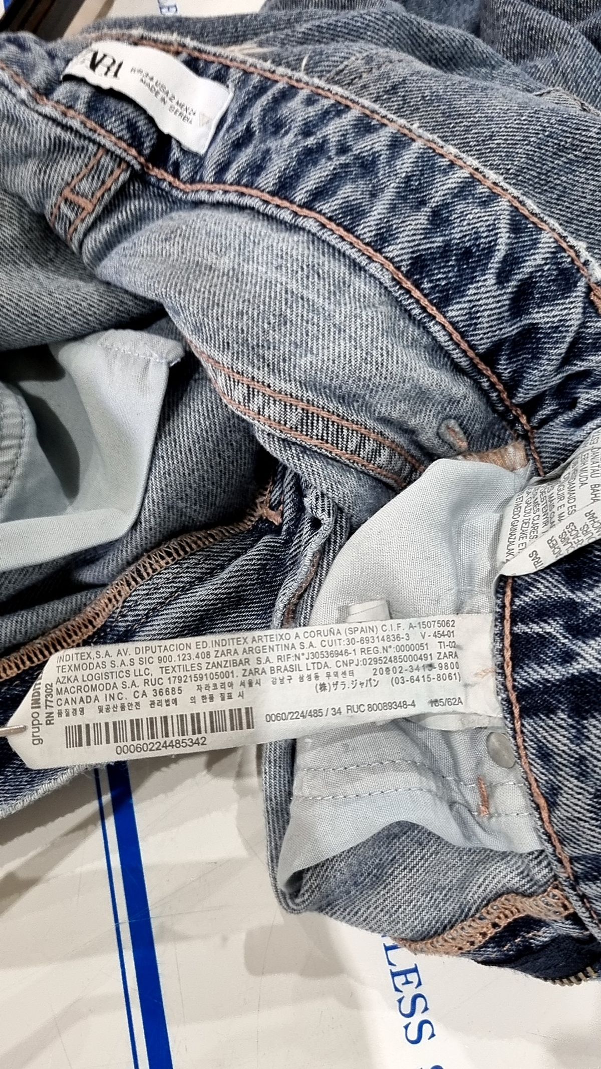 자라(ZARA) 청/데님 팬츠 165/62A