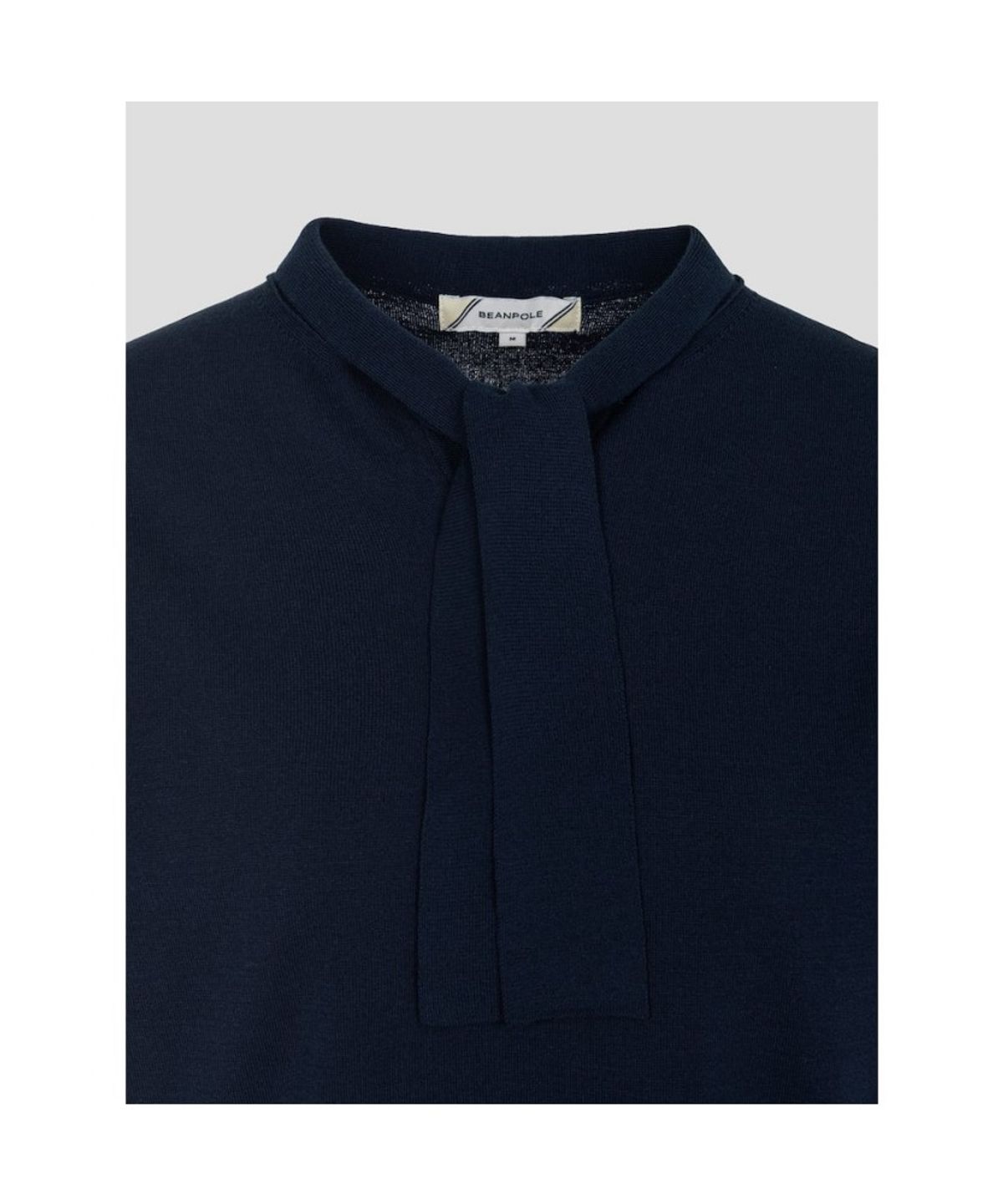 빈폴 레이디스(BEANPOLE LADIES) 타이 반소매 니트  네이비 (BF6751C16R)