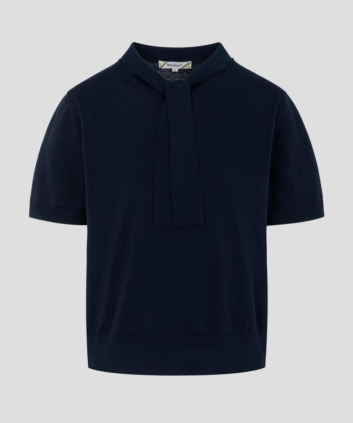 빈폴 레이디스(BEANPOLE LADIES) 타이 반소매 니트  네이비 (BF6751C16R)