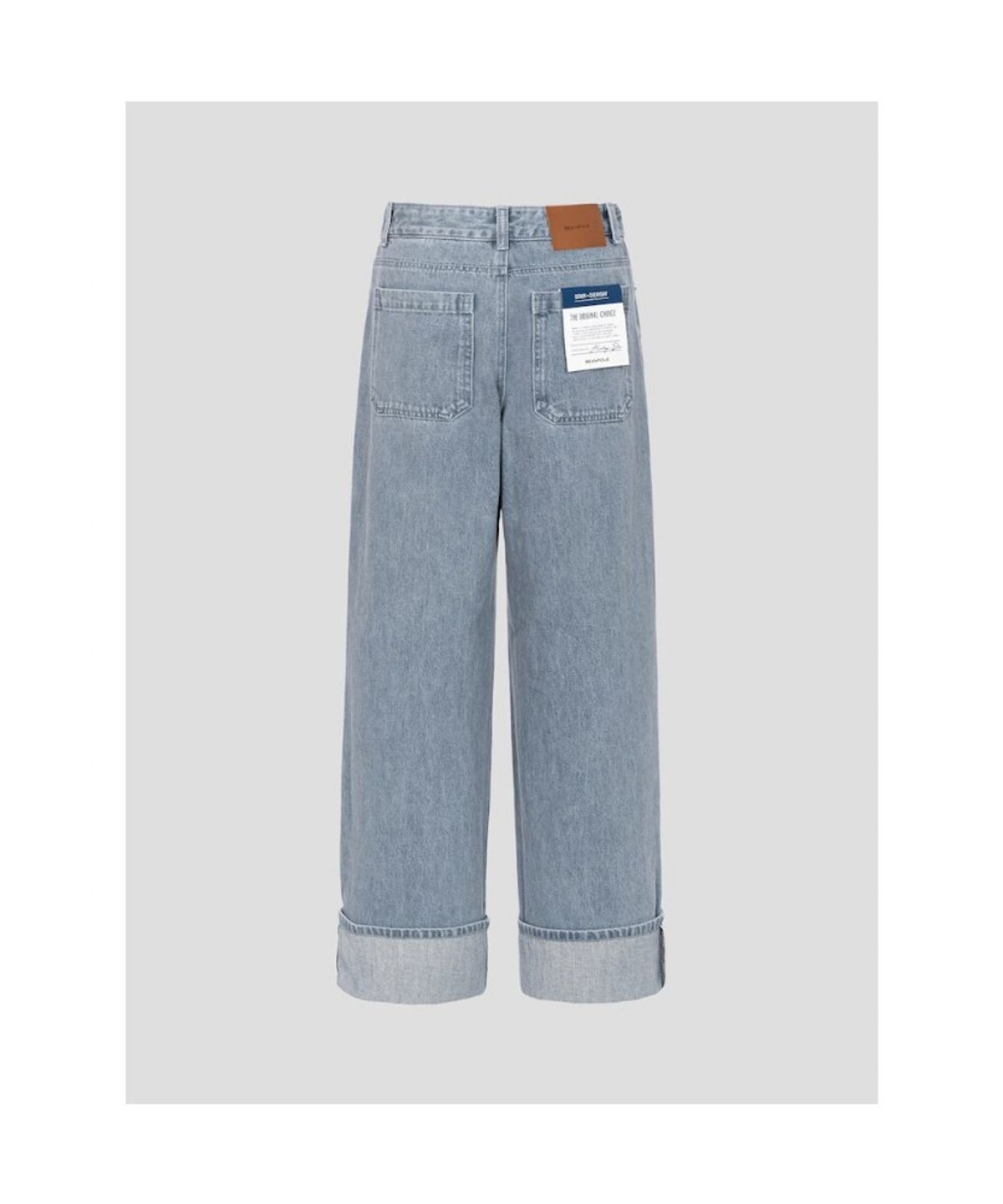 빈폴 레이디스(BEANPOLE LADIES) 와이드 셀비지 디테일 데님 팬츠  스카이 블루 (BF6821C72Q)