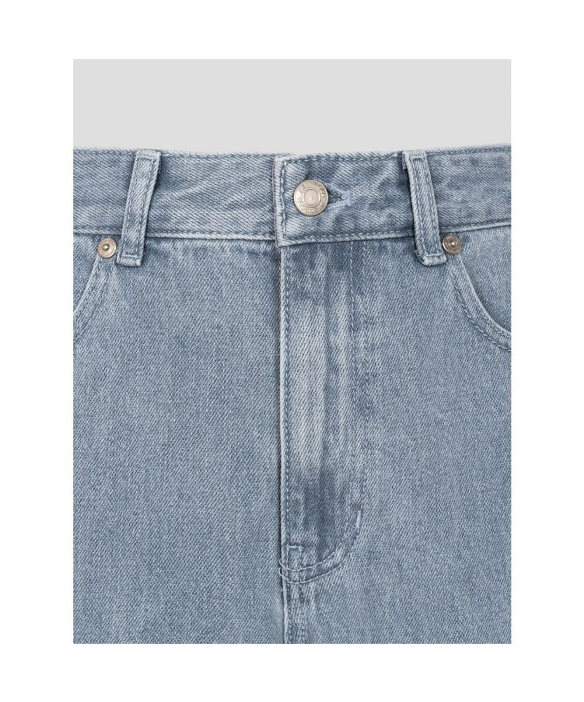 빈폴 레이디스(BEANPOLE LADIES) 와이드 셀비지 디테일 데님 팬츠  스카이 블루 (BF6821C72Q)