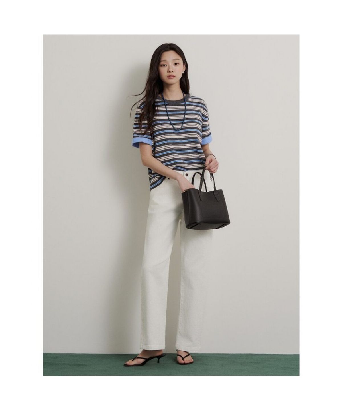 빈폴 레이디스(BEANPOLE LADIES) [Essential] 스트레이트 데님 팬츠  화이트 (BF6821E911)