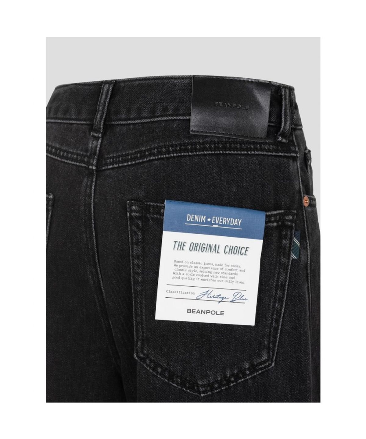 빈폴 레이디스(BEANPOLE LADIES) [Essential] 와이드 데님 팬츠  블랙 (BF6821E925)