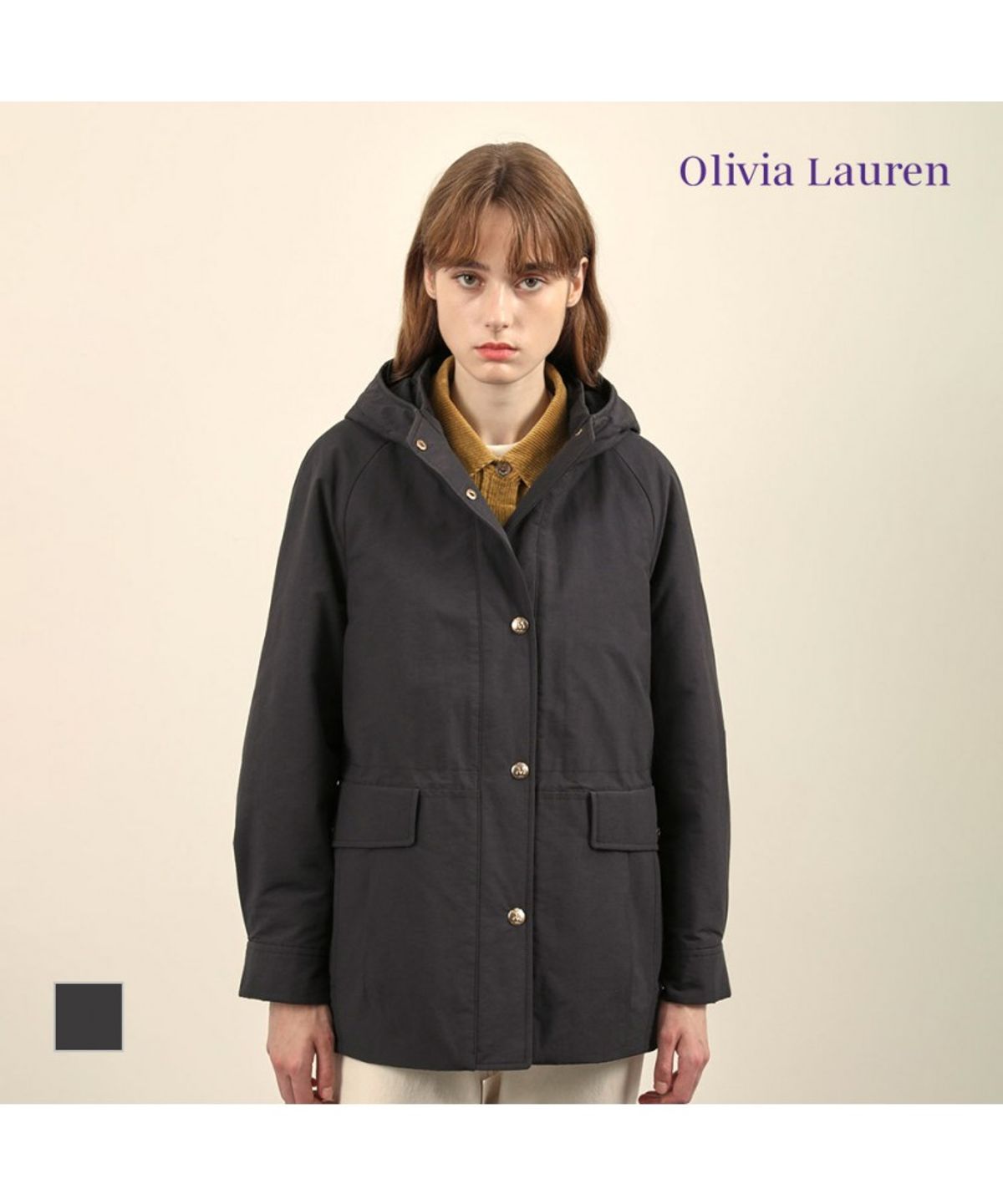 올리비아로렌(OLIVIALAUREN) 후드 패딩 점퍼_VOCKA4W9221