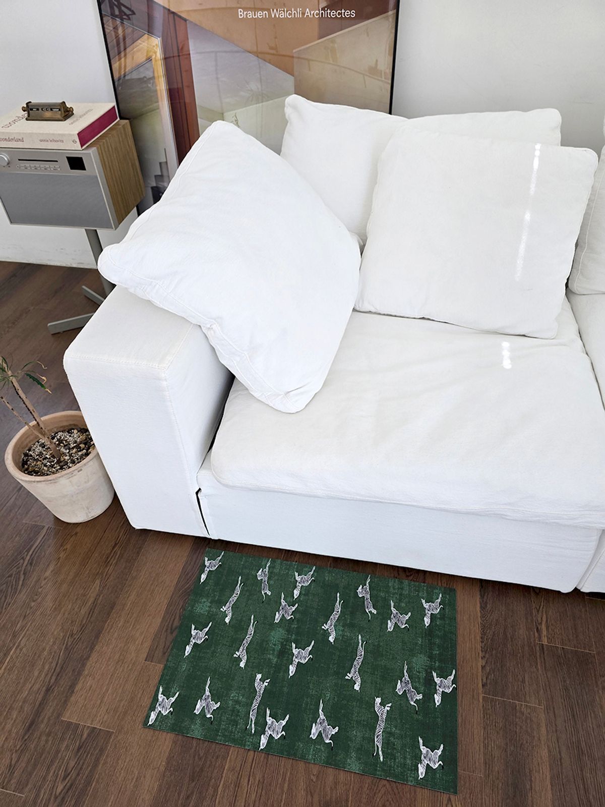 블랑쉬하우스(BLANCHE HOUSE) 블랑쉬 포레스트 지브라 빨아쓰는 소프트 규조토 아트 발매트