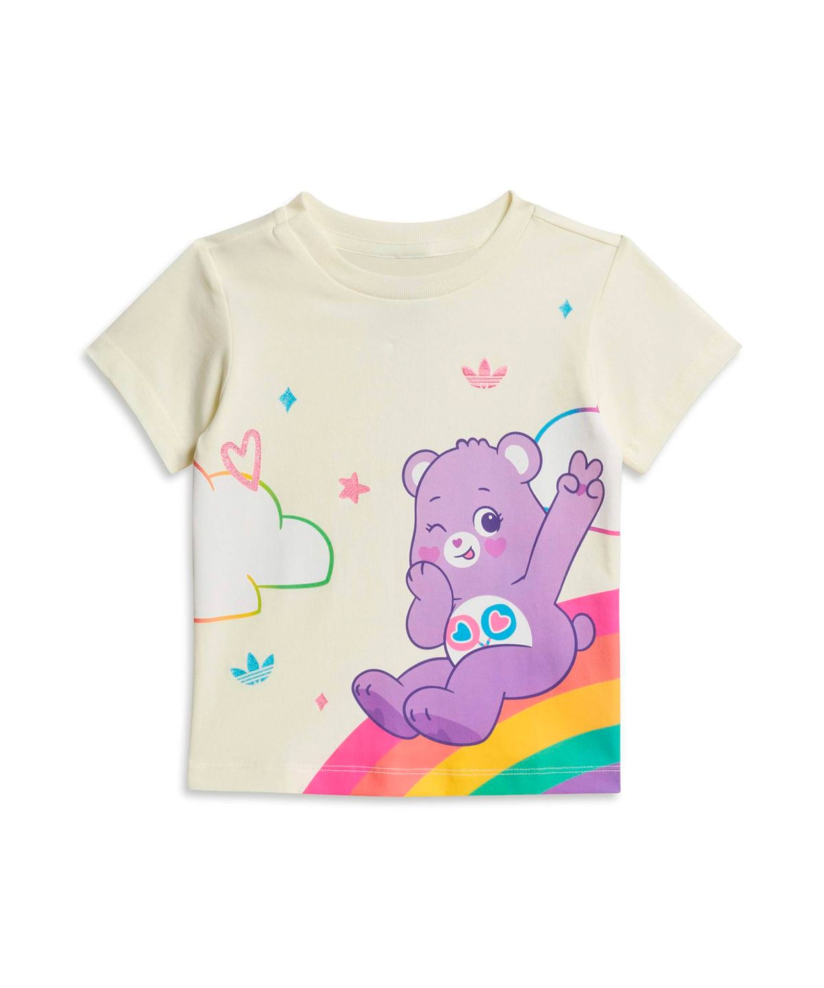 아디다스 키즈(ADIDAS KIDS) adidas Care Bears 쇼츠 티 세트 인펀트 - 오프 화이트 / KS4226