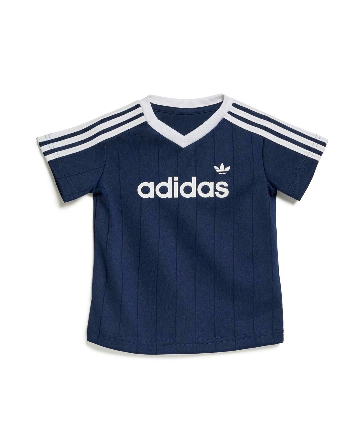 아디다스 키즈(ADIDAS KIDS) 핀스트라이프 스프린터 쇼츠 티 세트 인펀트 - 네이비 / KT4364