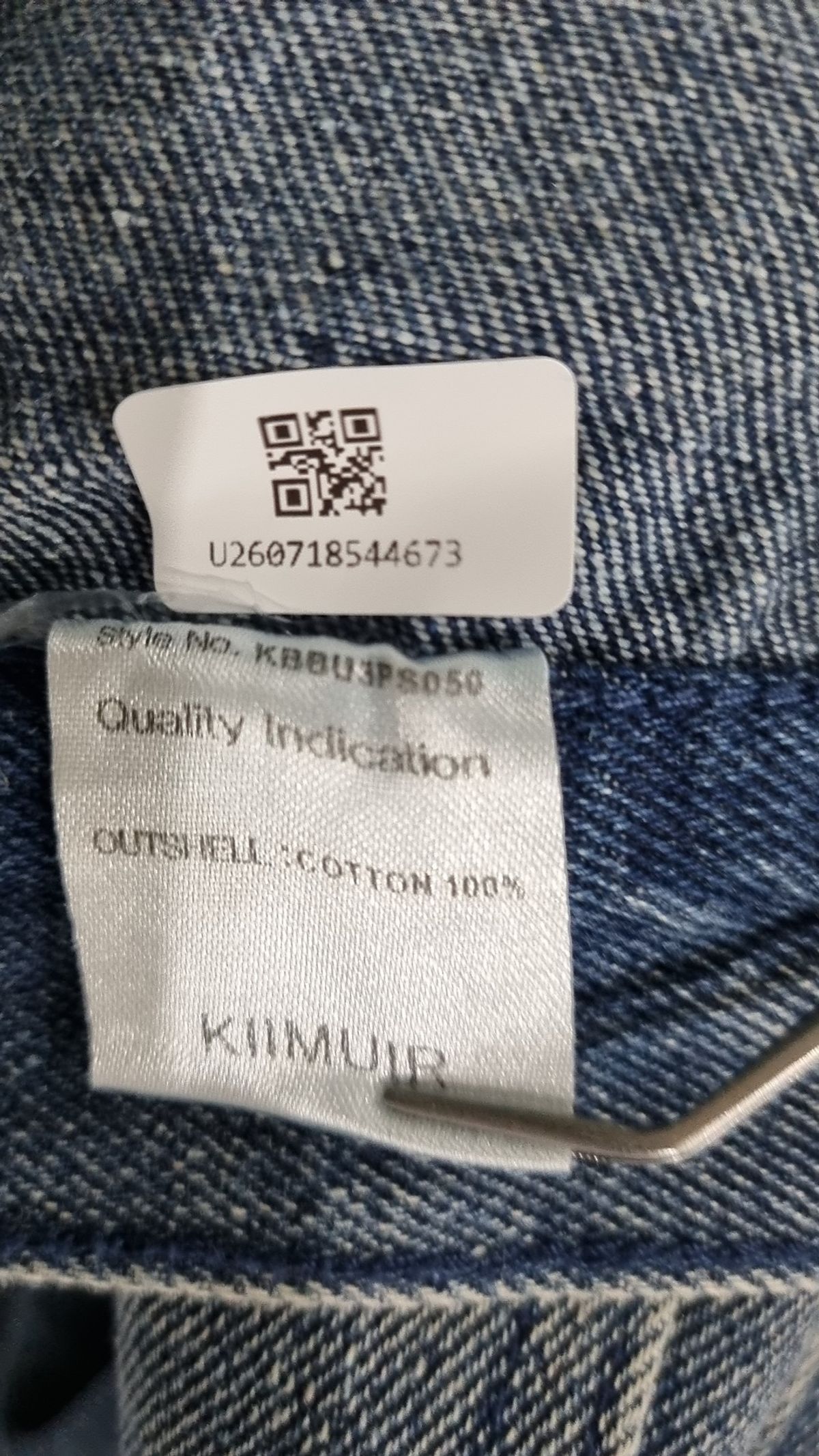 키뮤어(KIIMUIR) 투턱 버뮤다 애드 데님 쇼츠_2 COLOR L
