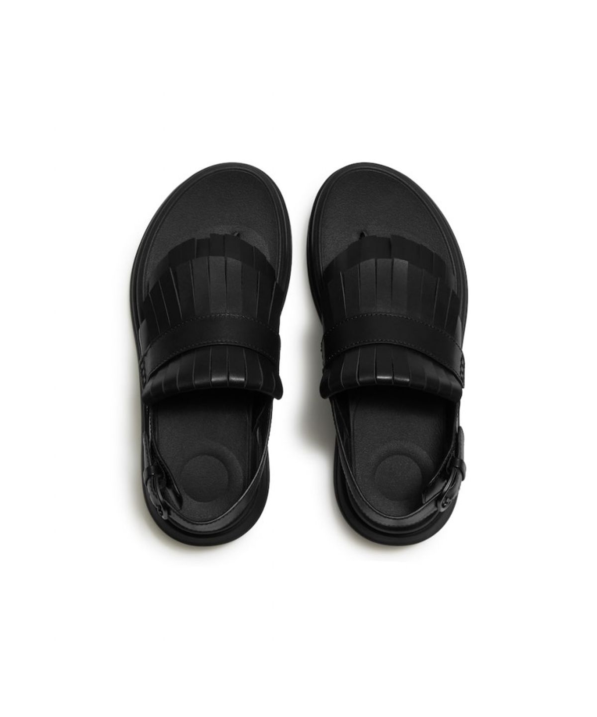 핏플랍(FITFLOP) 여성 F모드 스택 프린지 토포스트 샌들  올 블랙 (FT68K2S015)