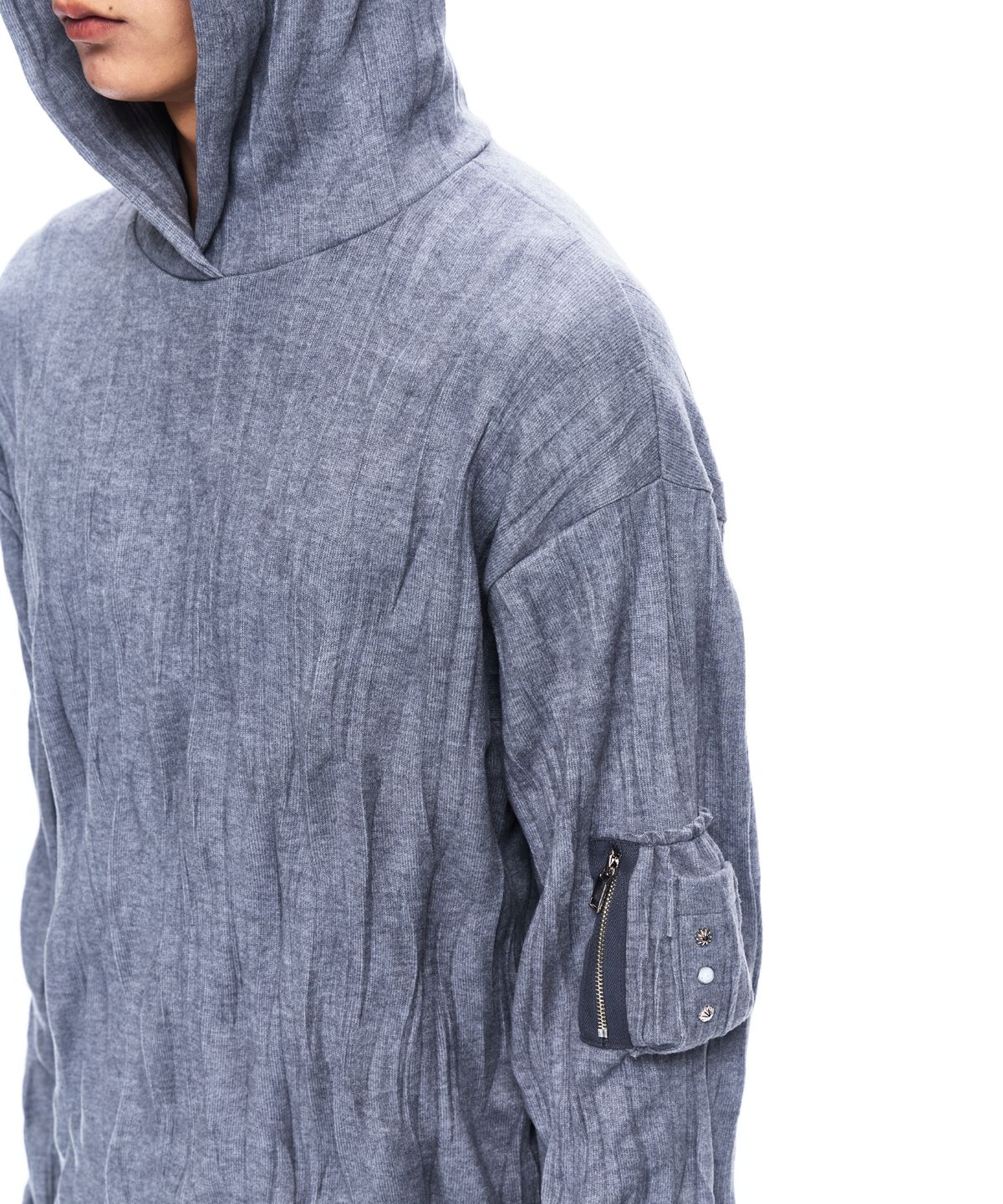 알에스에스씨(RSSC) CRINKLE HOODIE LONG SLEEVE - GRAY