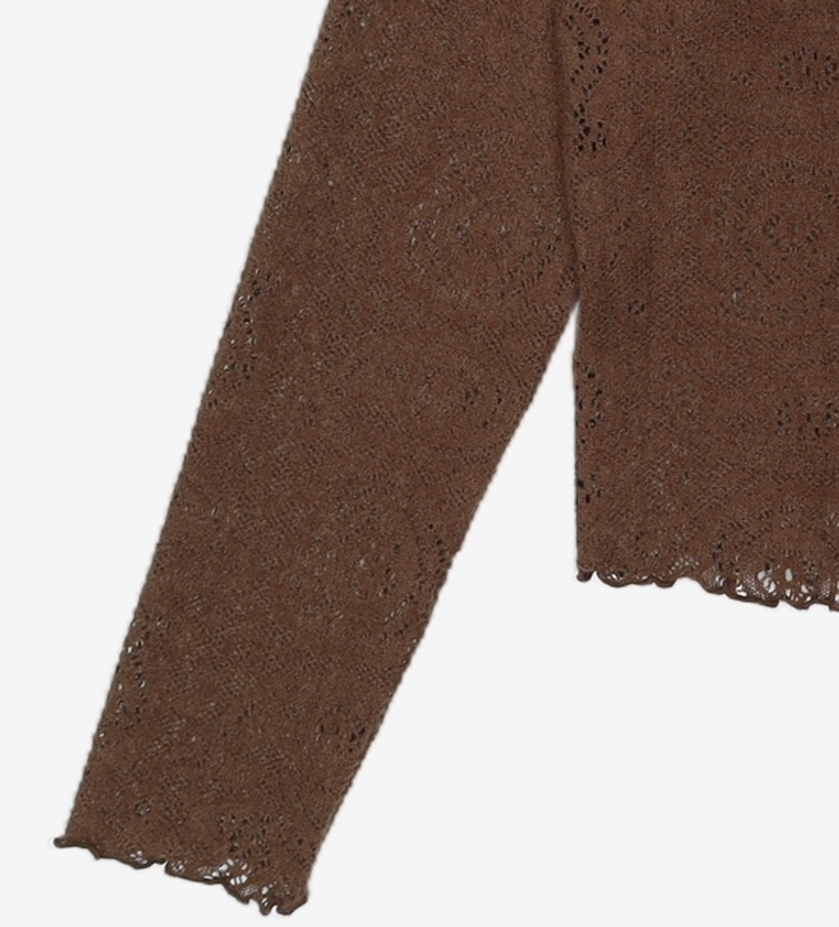포에브(POEV) Flower Mix Button Cardigan - Brown FREE