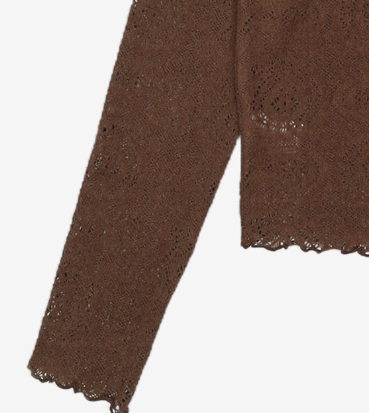 포에브(POEV) Flower Mix Button Cardigan - Brown FREE