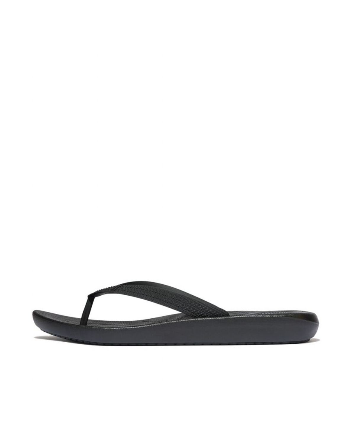 핏플랍(FITFLOP) 남성 아이쿠션 텍스처드 스트랩 플립플랍  올 블랙 (FT63K1Q015)