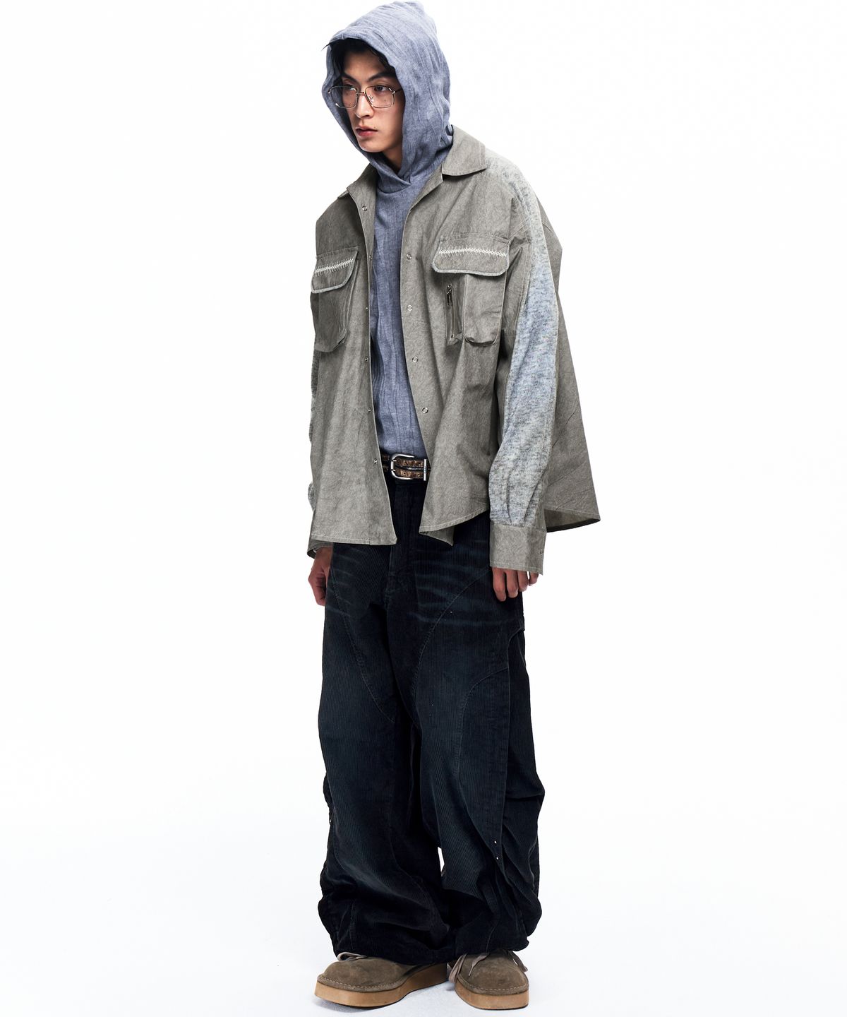 알에스에스씨(RSSC) INCISION WASHED CORDUROY PANTS - BLACK