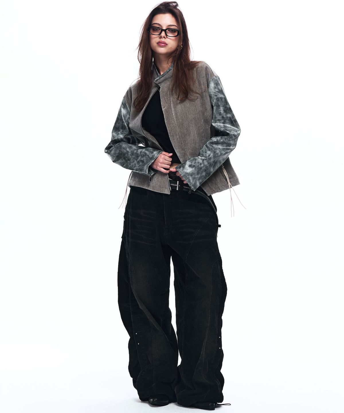 알에스에스씨(RSSC) INCISION WASHED CORDUROY PANTS - BLACK