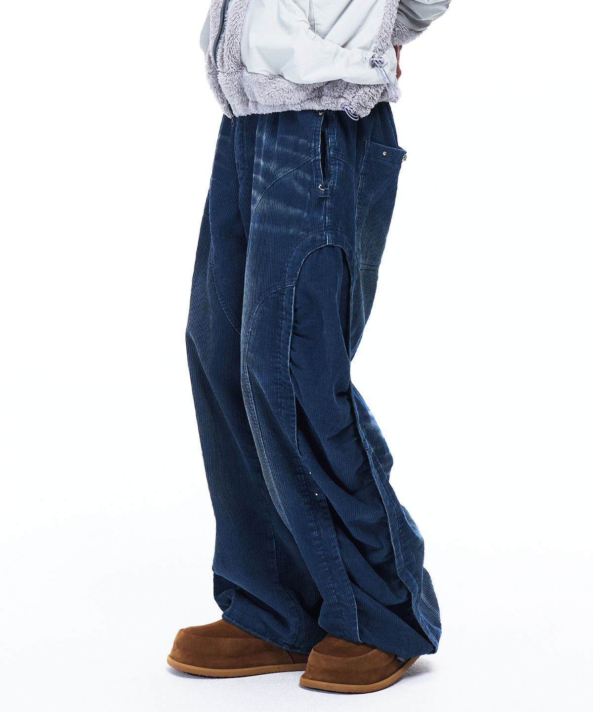 알에스에스씨(RSSC) INCISION WASHED CORDUROY PANTS - BLUE