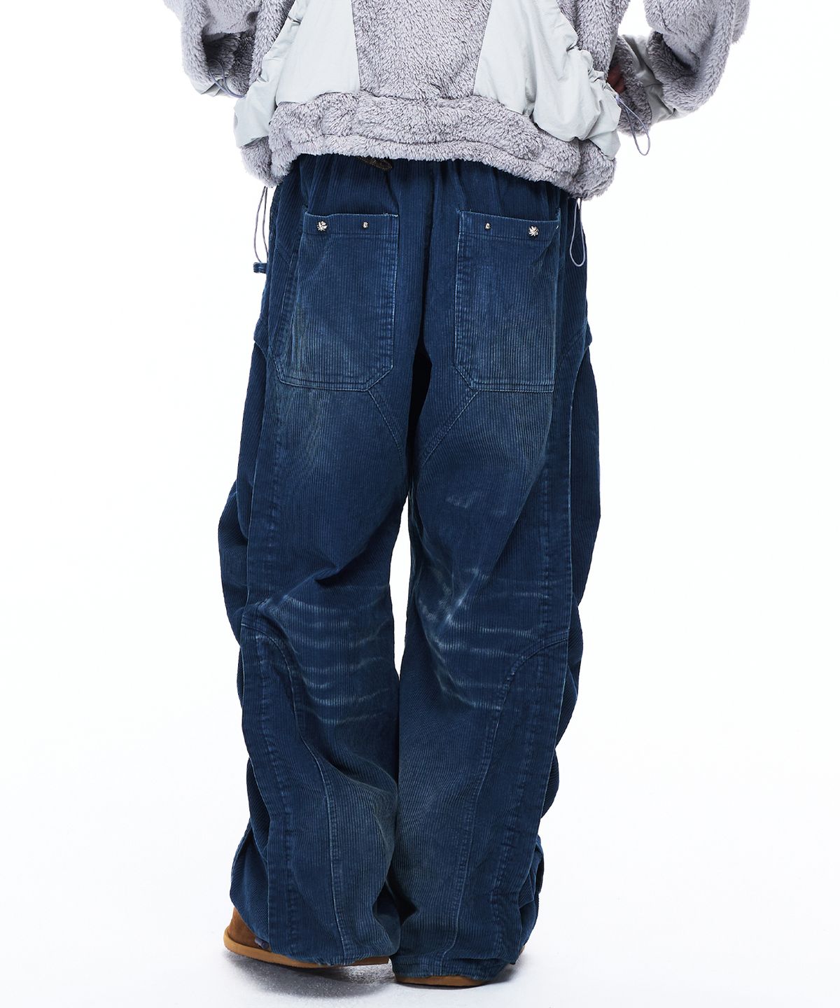 알에스에스씨(RSSC) INCISION WASHED CORDUROY PANTS - BLUE
