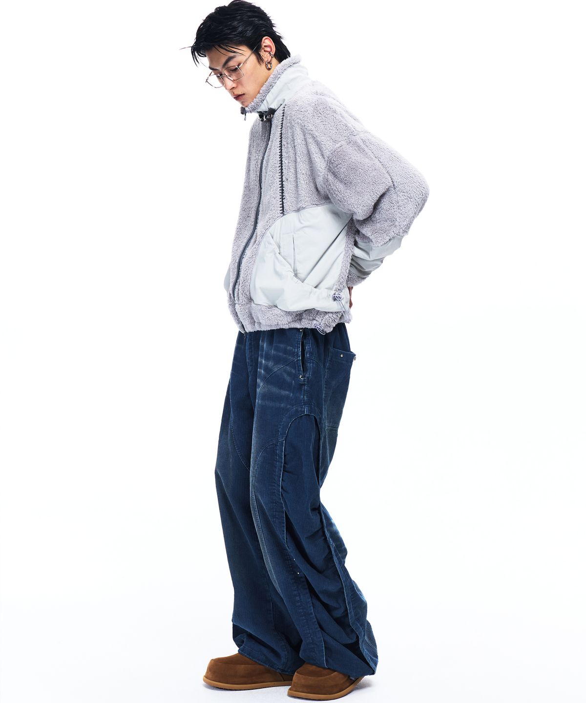 알에스에스씨(RSSC) INCISION WASHED CORDUROY PANTS - BLUE