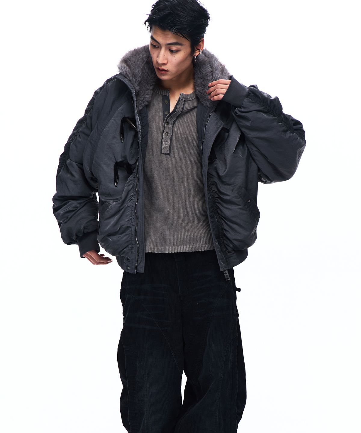 알에스에스씨(RSSC) OVERDYED N-2B BOMBER JACKET - CHARCOAL